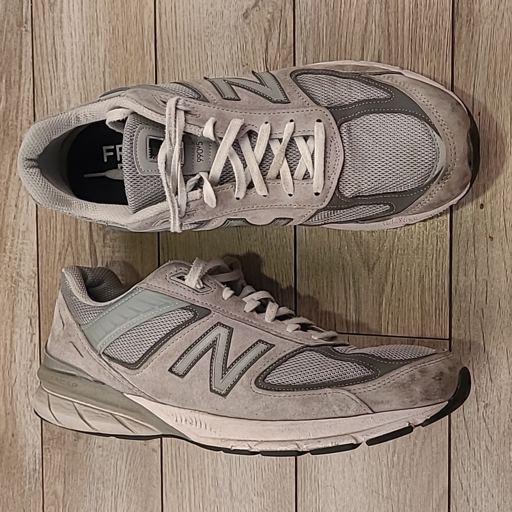 NEW BALANCE 990 v5 Grey White Castlerock (M990GL5) 12 D Mens Shoes Sneakers USA